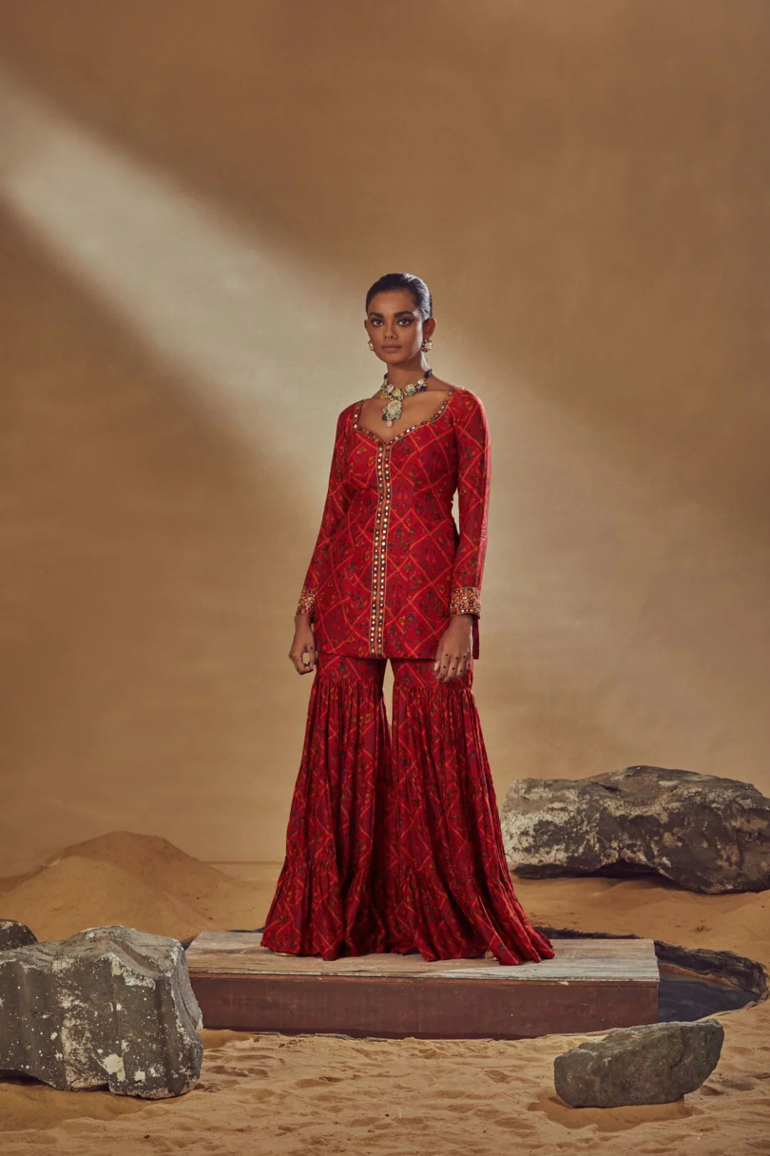 Fuchsia Pleated Lehenga Se