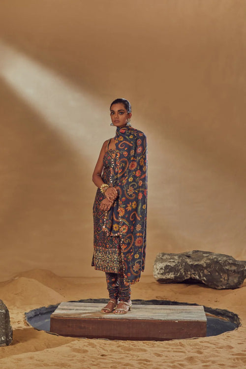 Navy Kurta Set